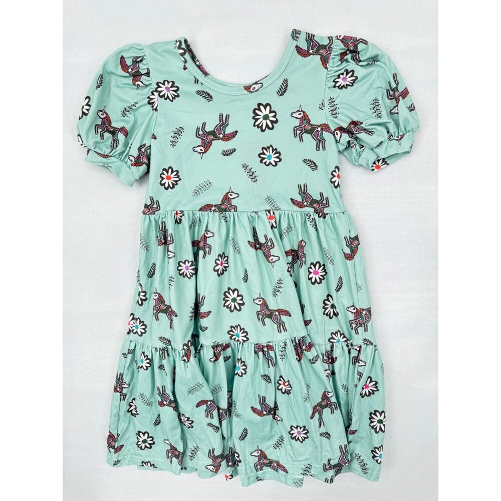 Dotdotsmile Girls Dress Size 5/6 Unicorn Skeleton Print New With Tags